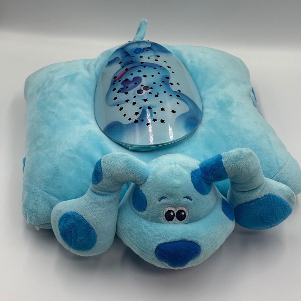 Pillow Pets Sleep Time Lites Blues Clues Blue Night‎ Light Star Projector Plush